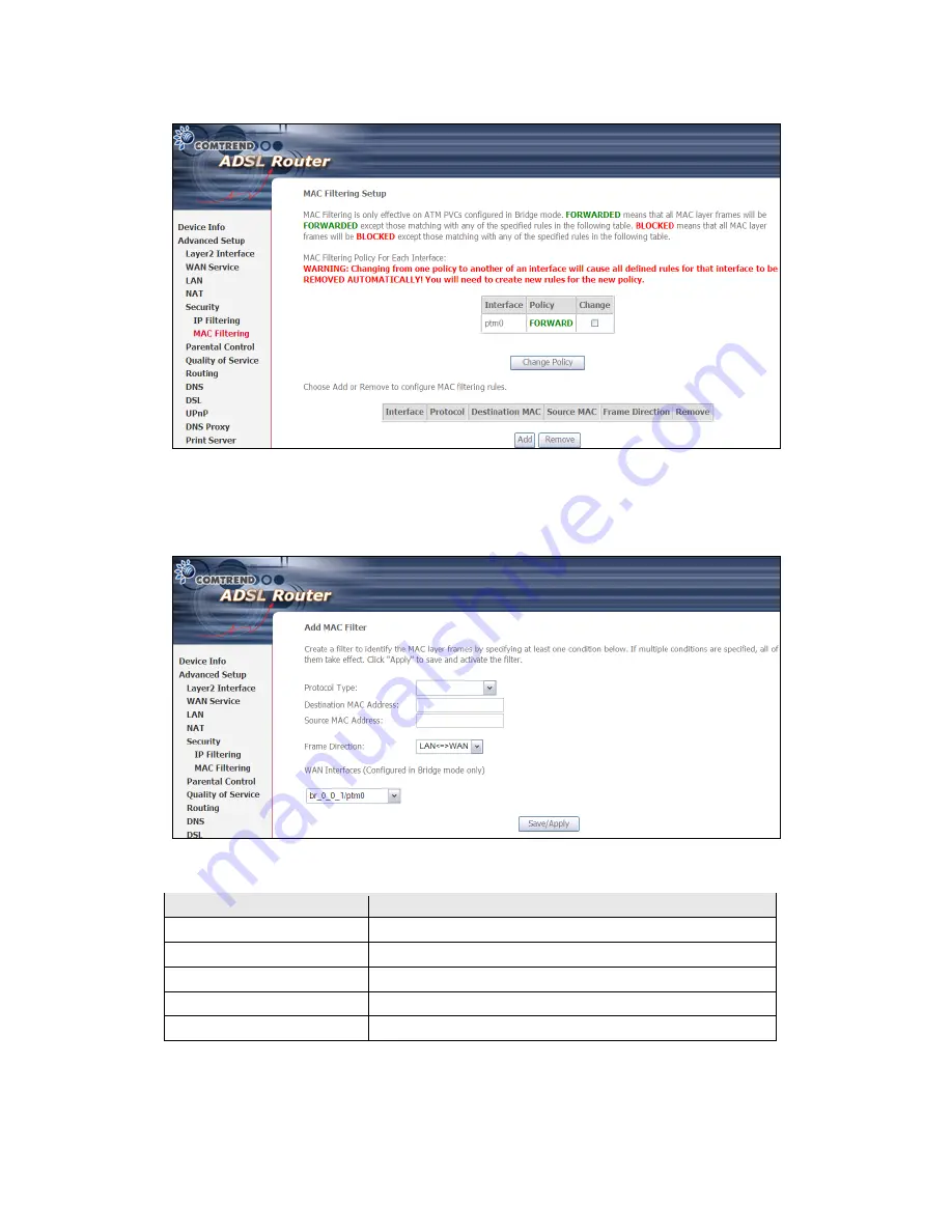 Comtrend Corporation AR-5382u User Manual Download Page 43