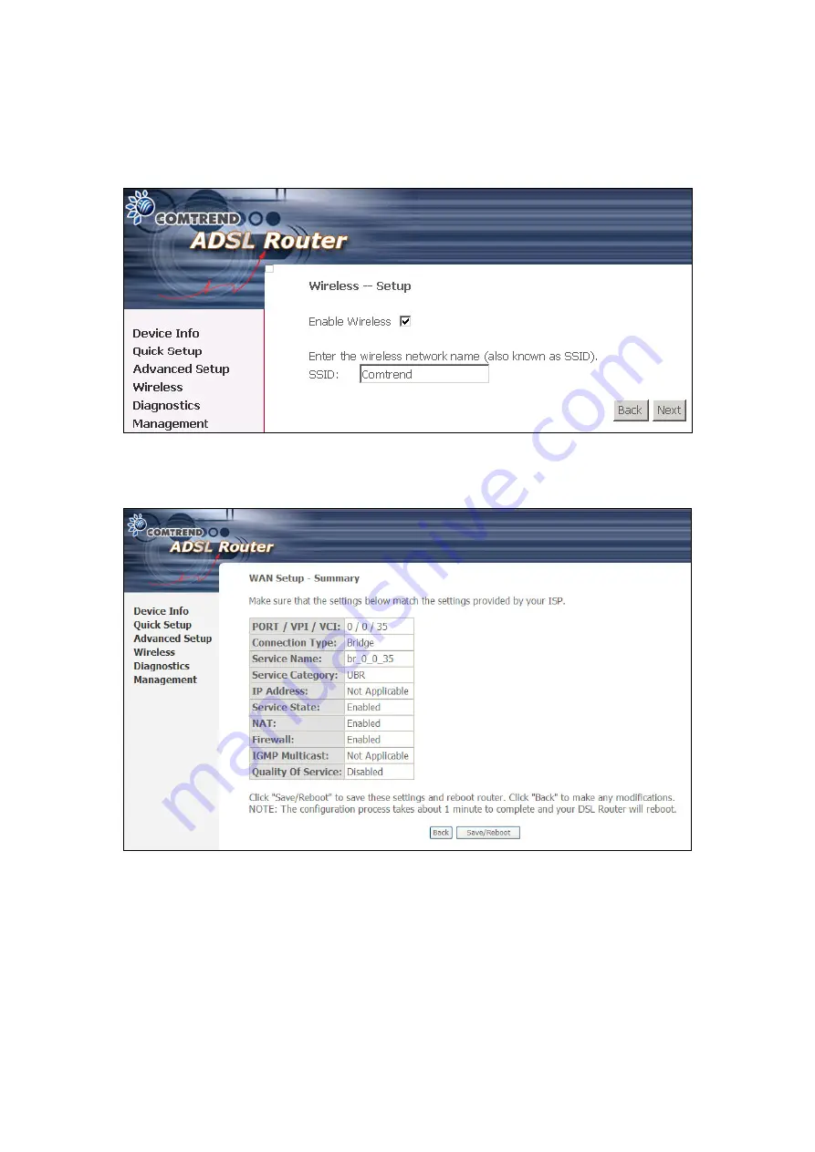 Comtrend Corporation NexusLink 5631 User Manual Download Page 42