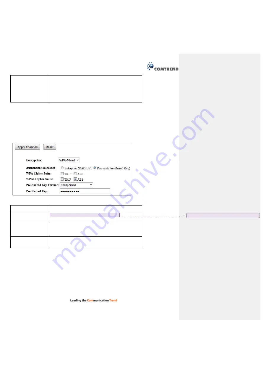 Comtrend Corporation PG-9171n Скачать руководство пользователя страница 50