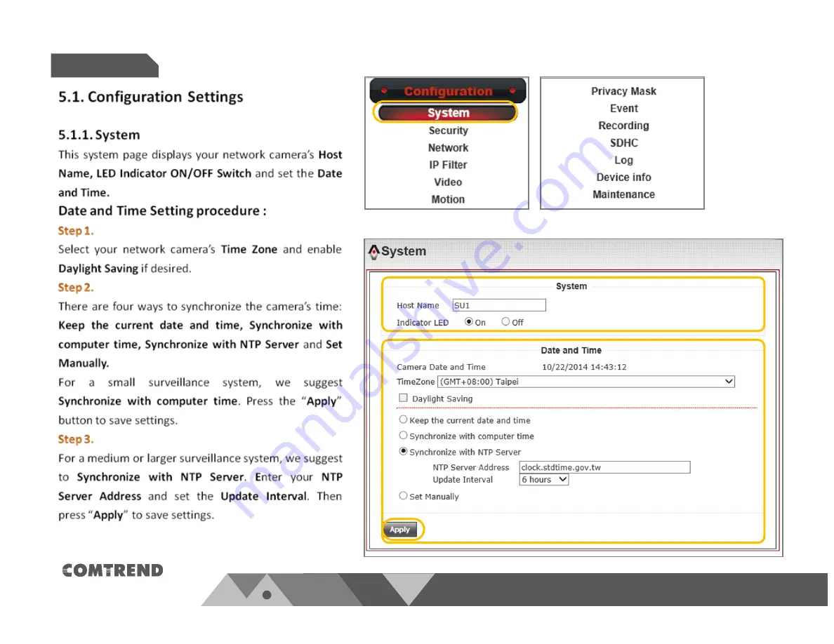 Comtrend Corporation VD-21IR User Manual Download Page 22