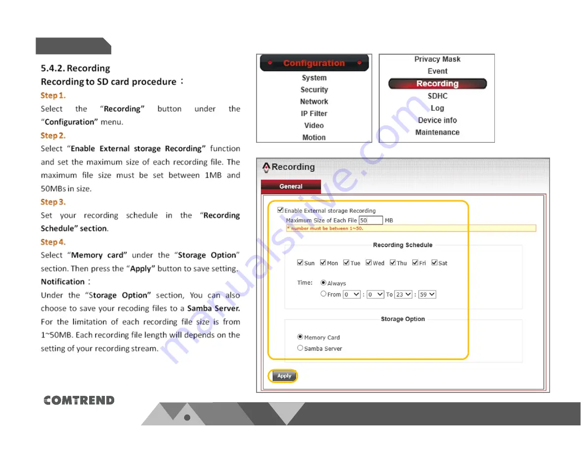 Comtrend Corporation VD-21IR User Manual Download Page 48