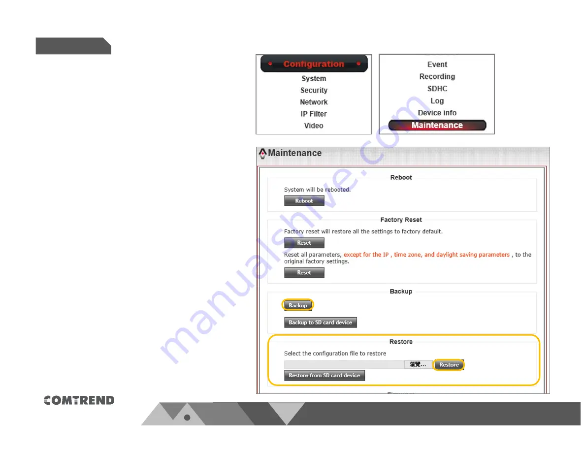 Comtrend Corporation VD-21IR User Manual Download Page 58