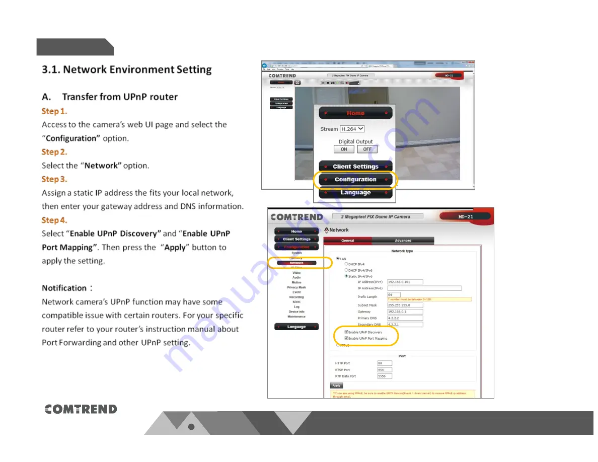 Comtrend Corporation VD-21IRVF User Manual Download Page 15