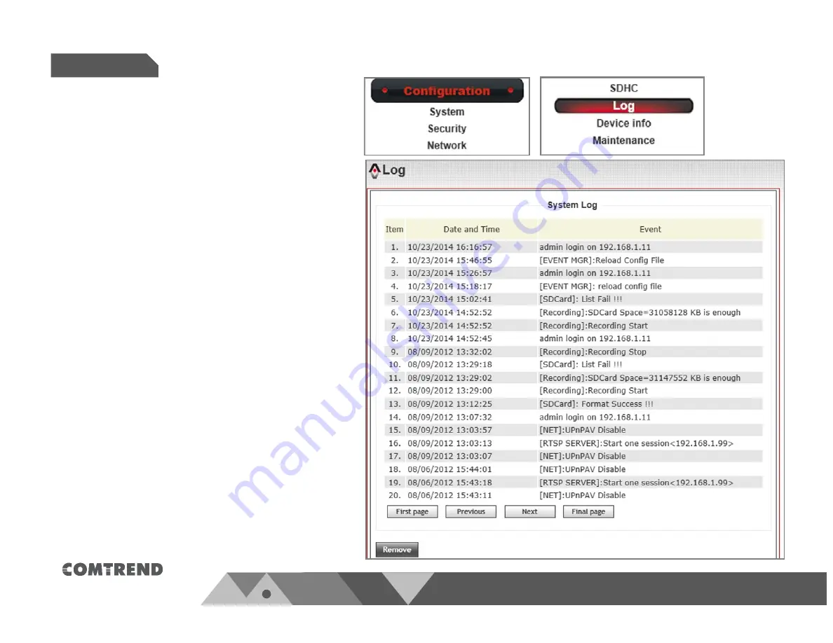 Comtrend Corporation VD-21IRVF User Manual Download Page 61