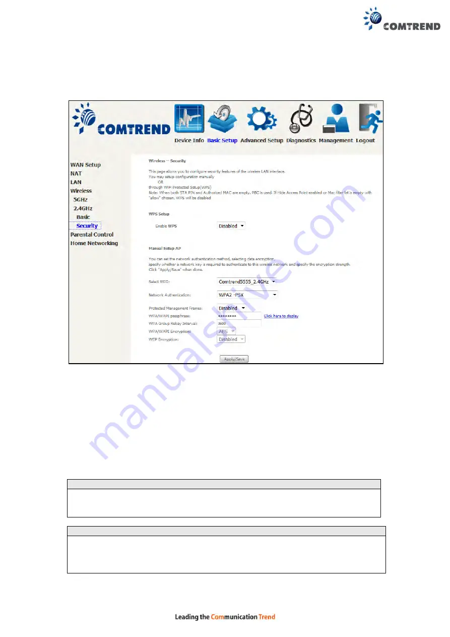 Comtrend Corporation VR-3060 User Manual Download Page 66