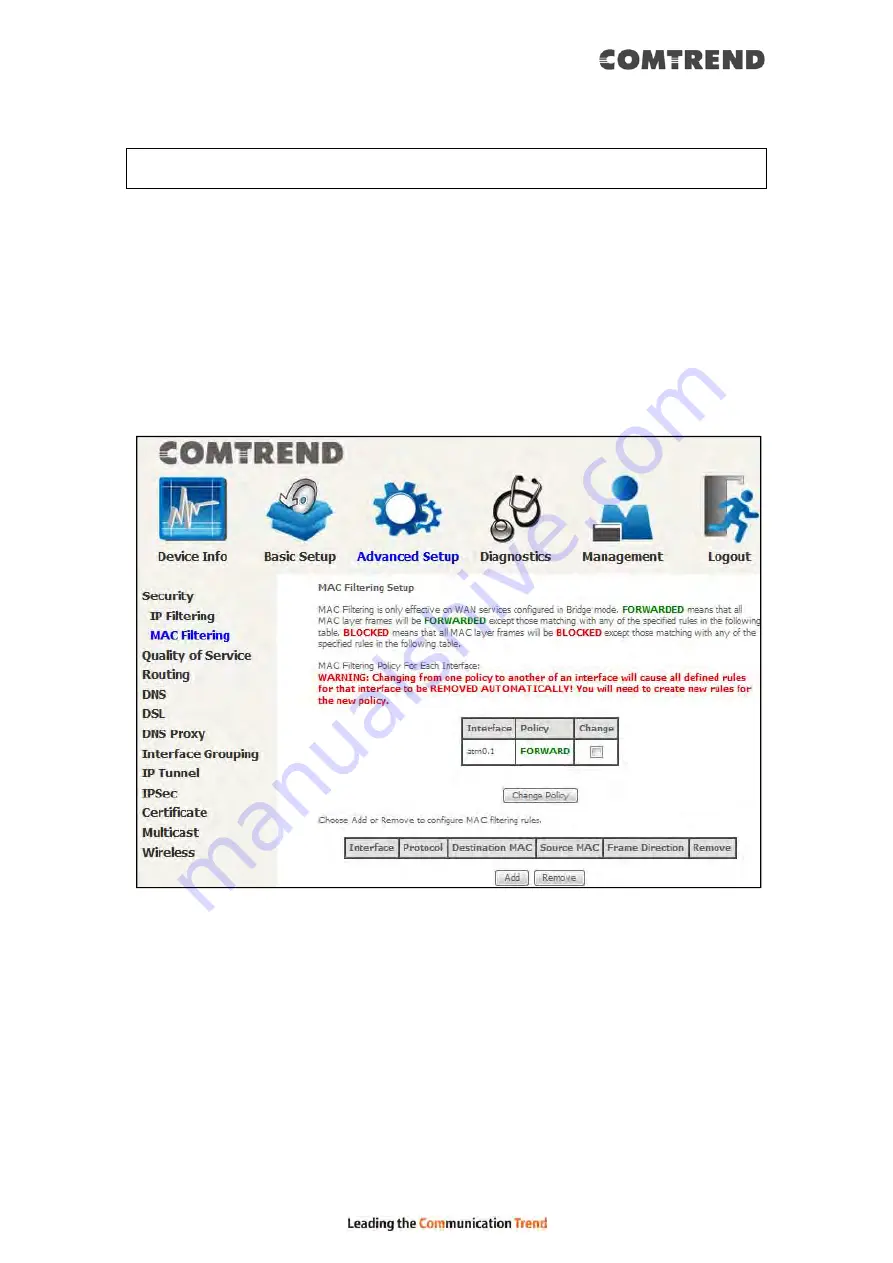 Comtrend Corporation VR-3071 Series User Manual Download Page 82