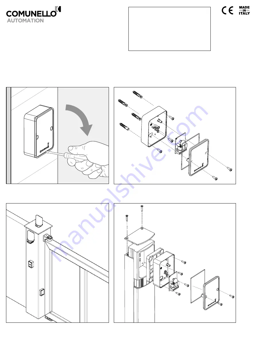 Comunello Automation RX DART-ONE Скачать руководство пользователя страница 1