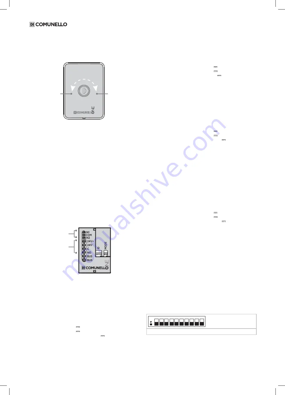 Comunello CU 24V 2M ONE Installation And User Manual Download Page 64