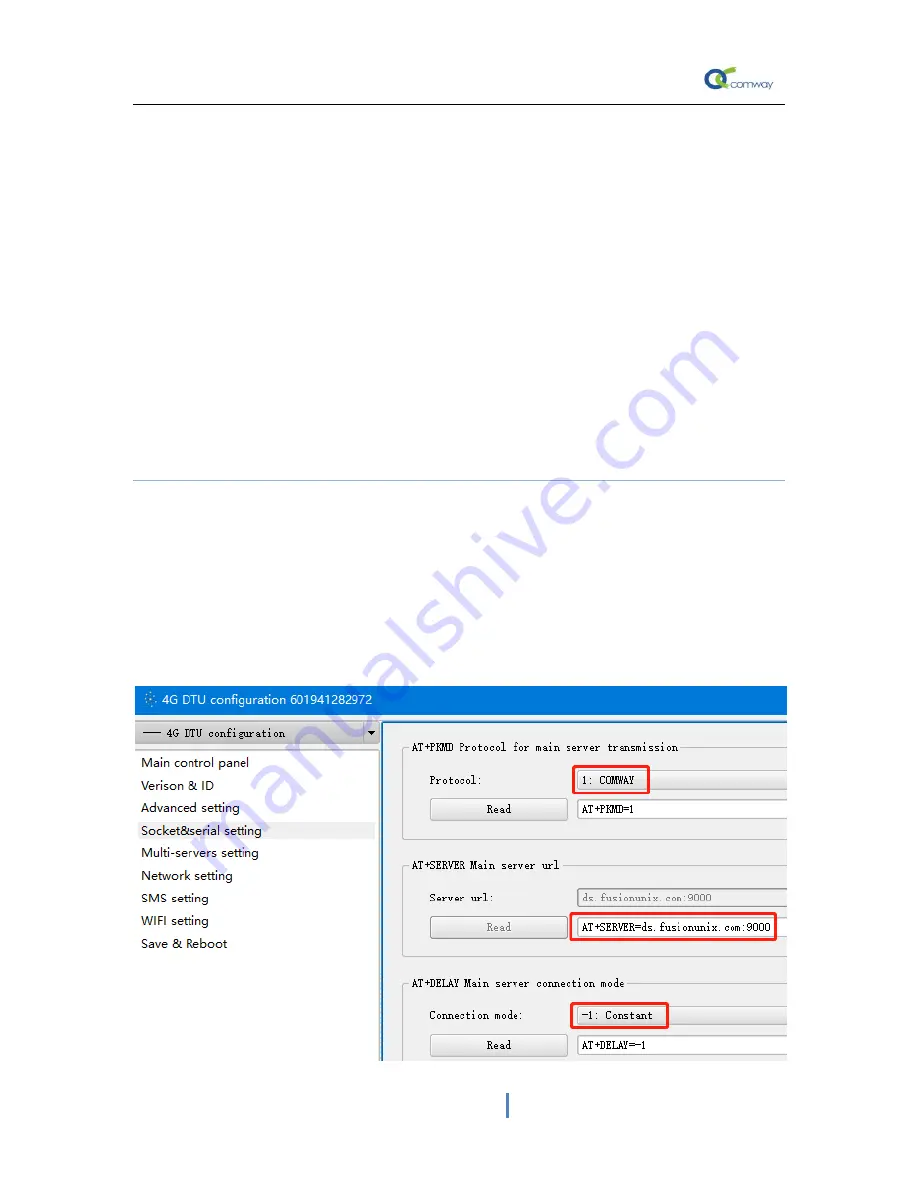 Comway 4G DTU Configuration Instructions Download Page 10