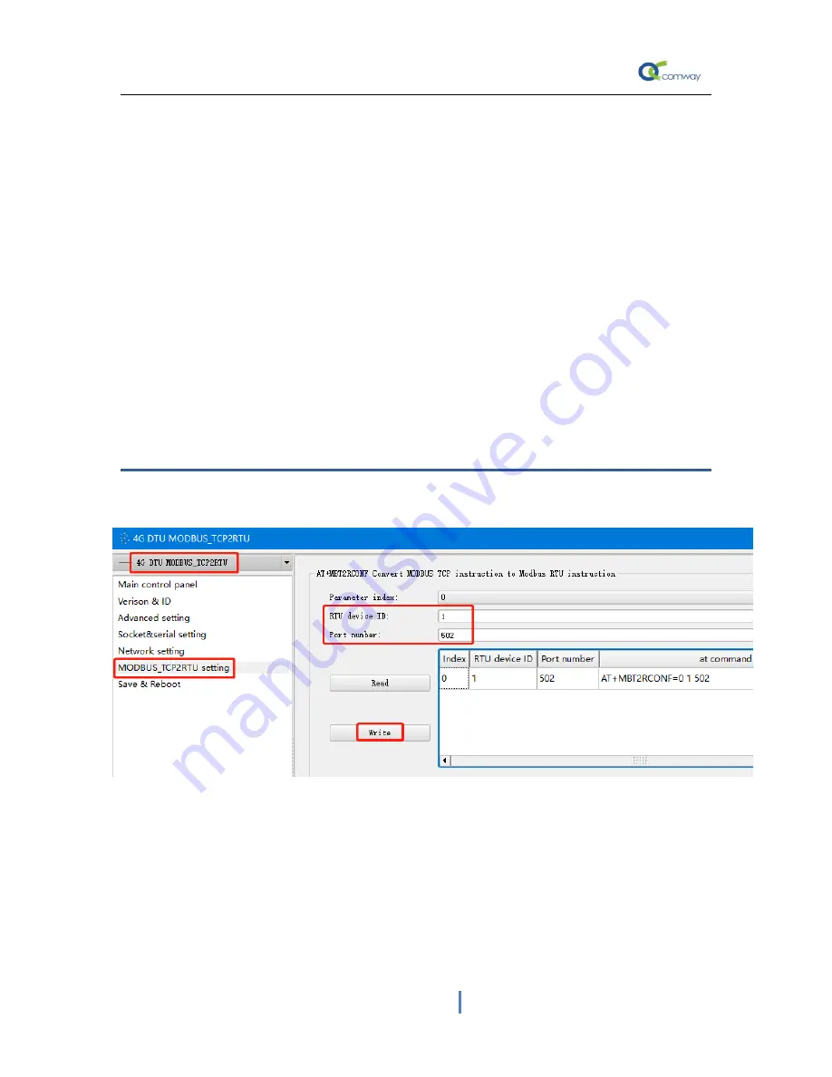 Comway 4G DTU Configuration Instructions Download Page 17