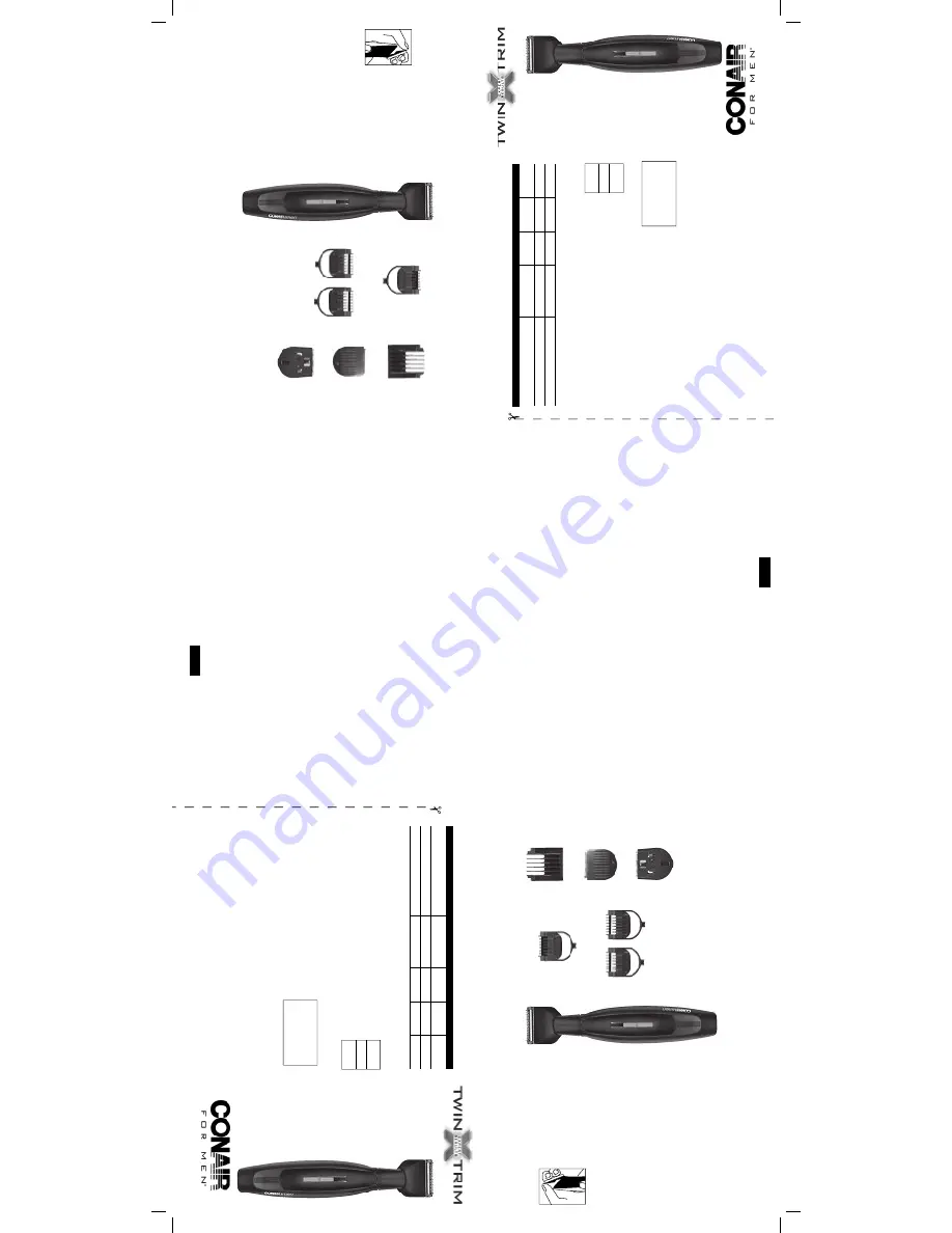 Conair TwinXTrim GMT155 Скачать руководство пользователя страница 2