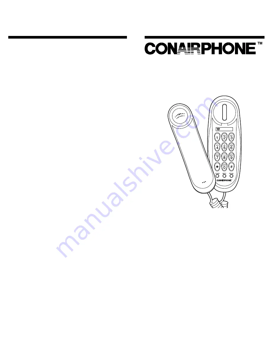 Conairphone SW234 Owner'S Manual Download Page 1