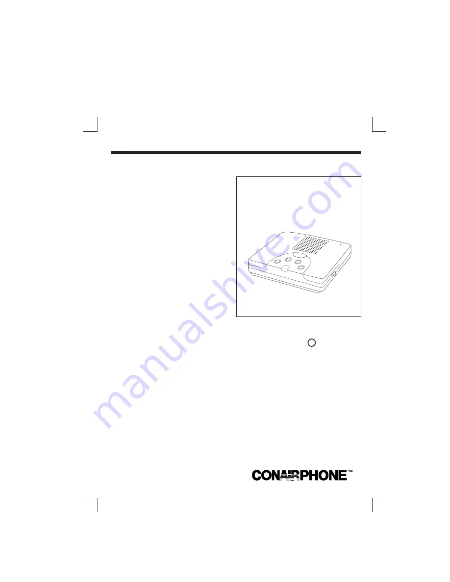 Conairphone TAD1212 Owner'S Manual Download Page 1