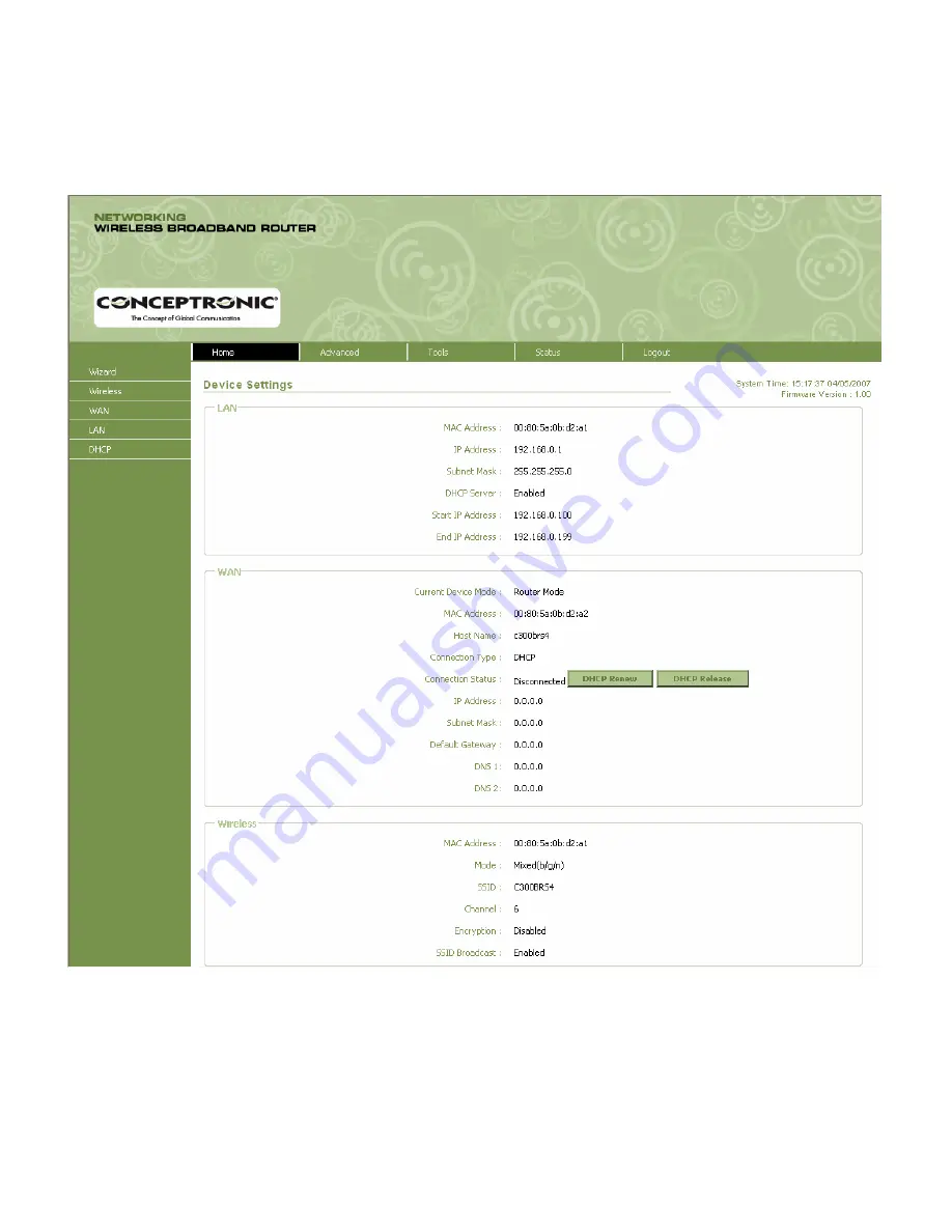 Conceptronic C300BRS4 Quick Installation Manual Download Page 61