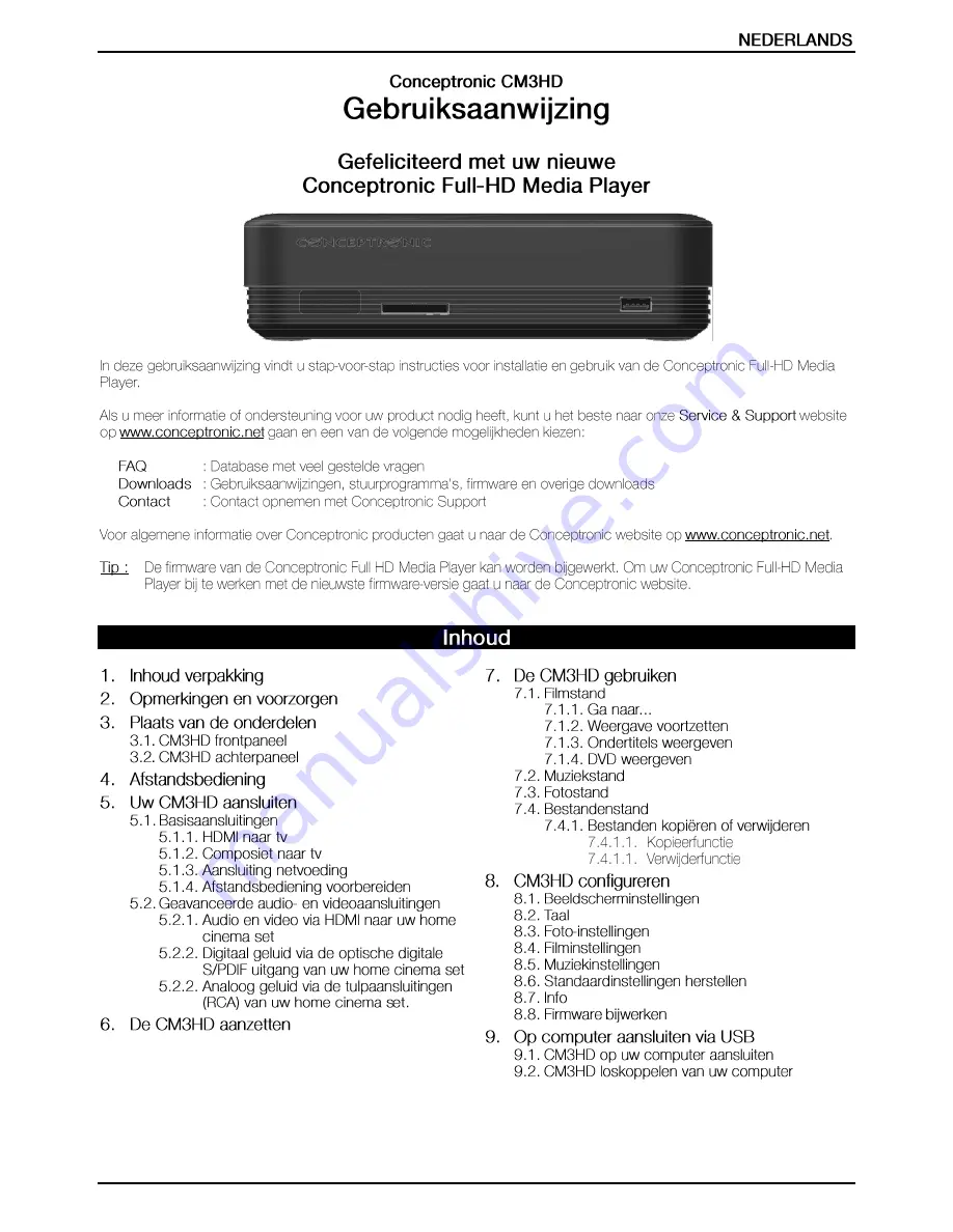 Conceptronic CM3HD User Manual Download Page 1