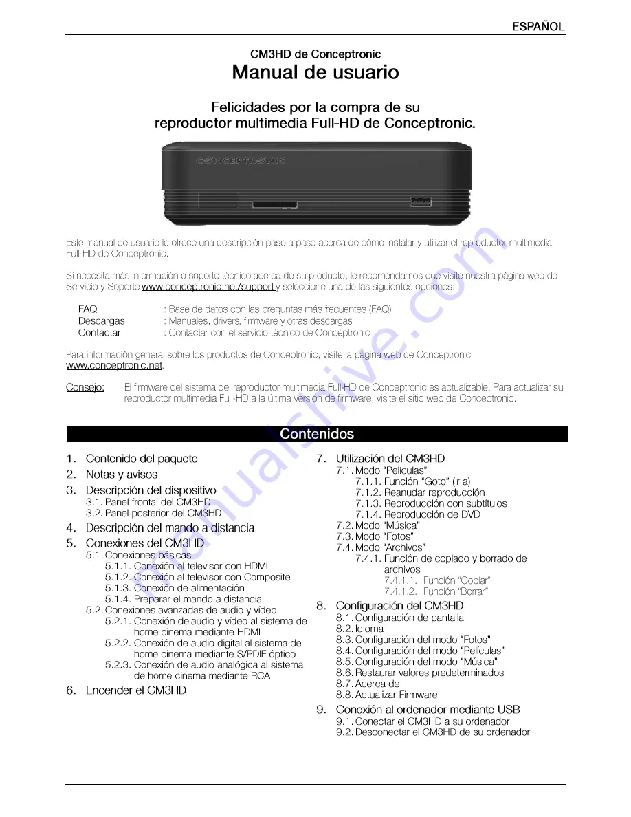 Conceptronic CM3HD User Manual Download Page 37