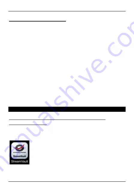 Conceptronic StreamVault CSVW25DC Multi Language Quick Manual Download Page 13