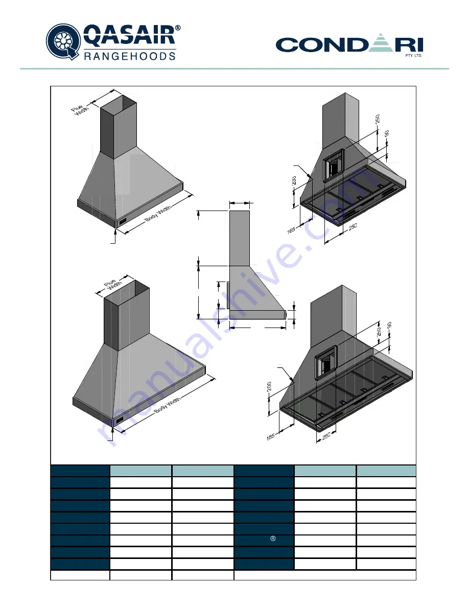 Condari QASAIR 3F Installation & User'S Instructions Download Page 11