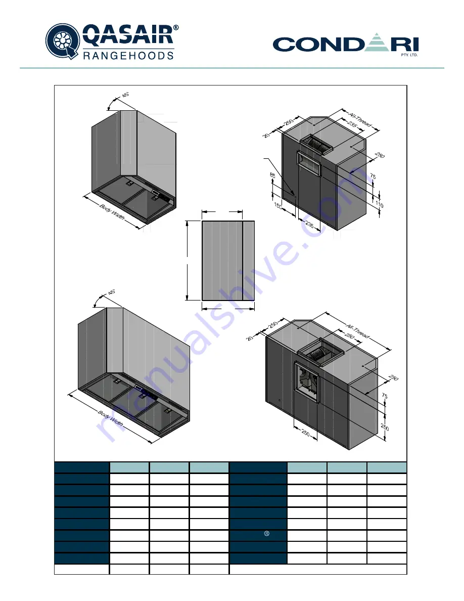 Condari QASAIR 3F Installation & User'S Instructions Download Page 13