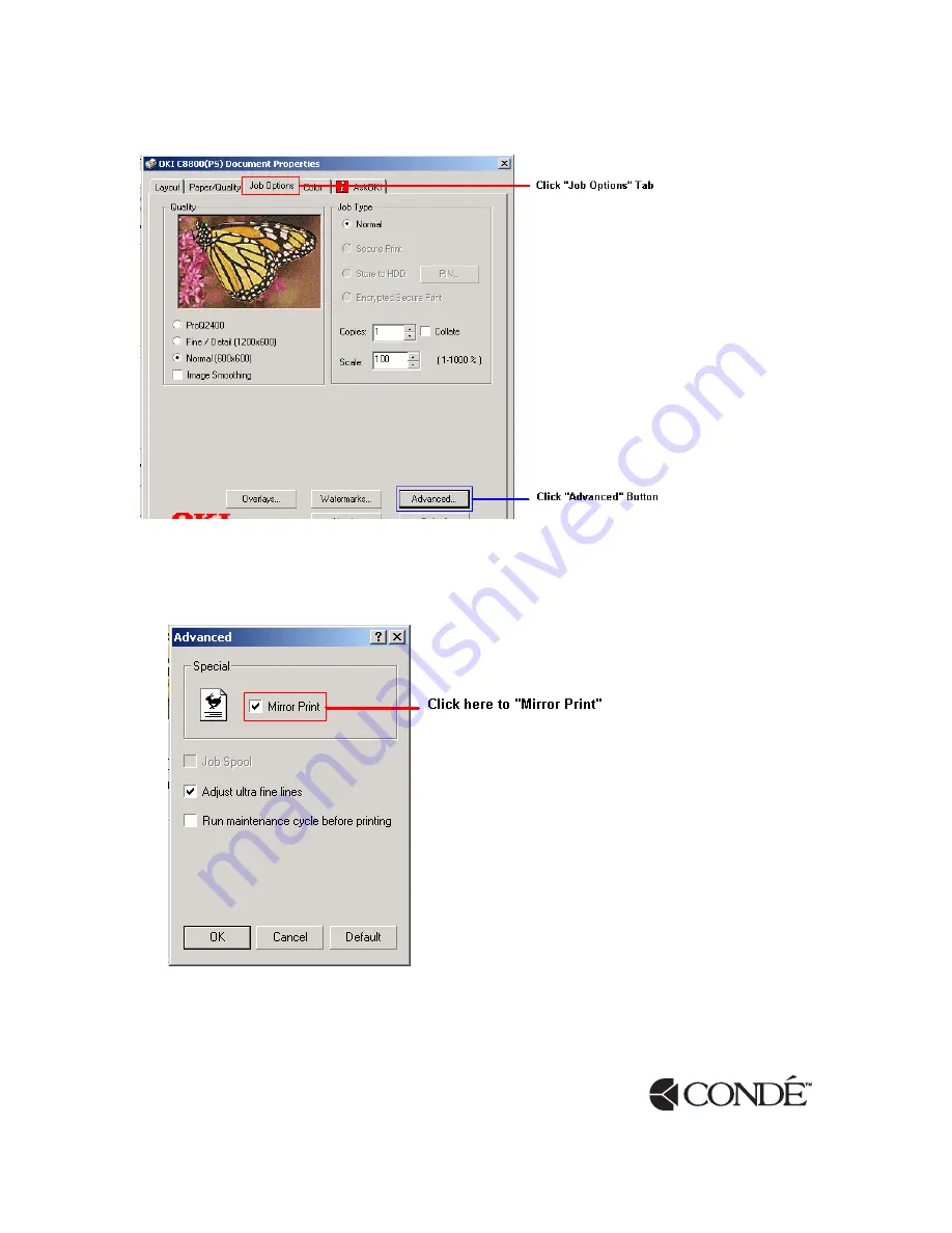 Conde LaserMPrints C8600 Quick Start Up Manual Download Page 7