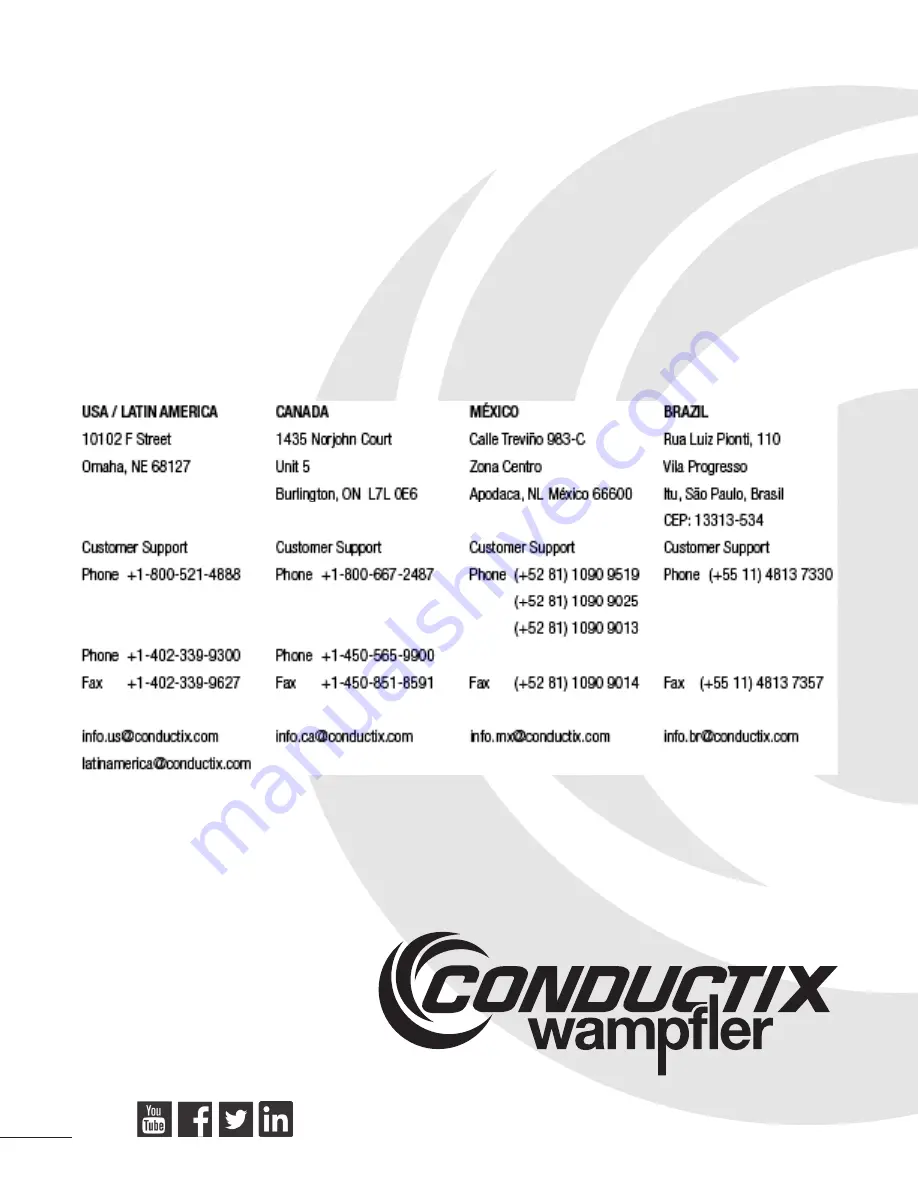 Conductix-Wampfler 701L10001 Manual Download Page 18