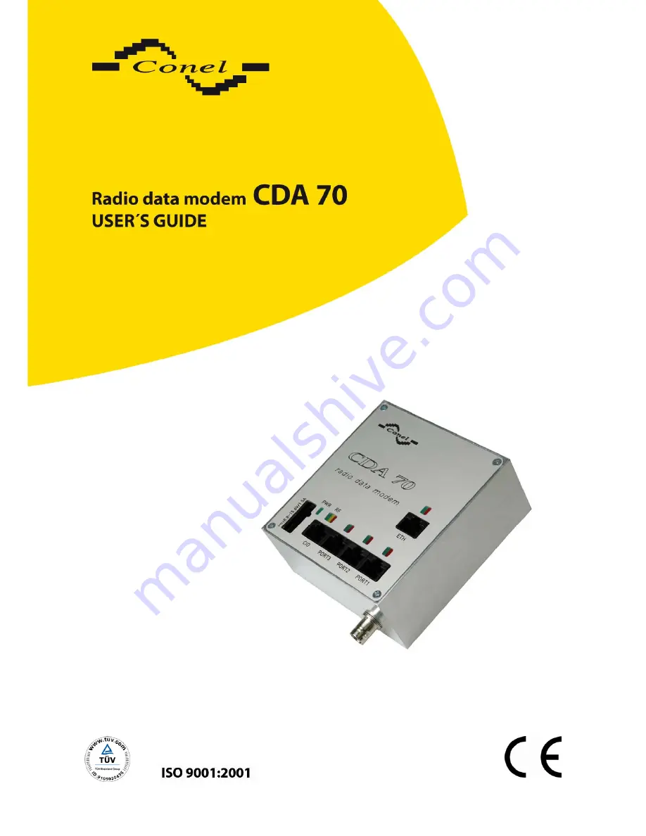 Conel CDA 70 User Manual Download Page 1