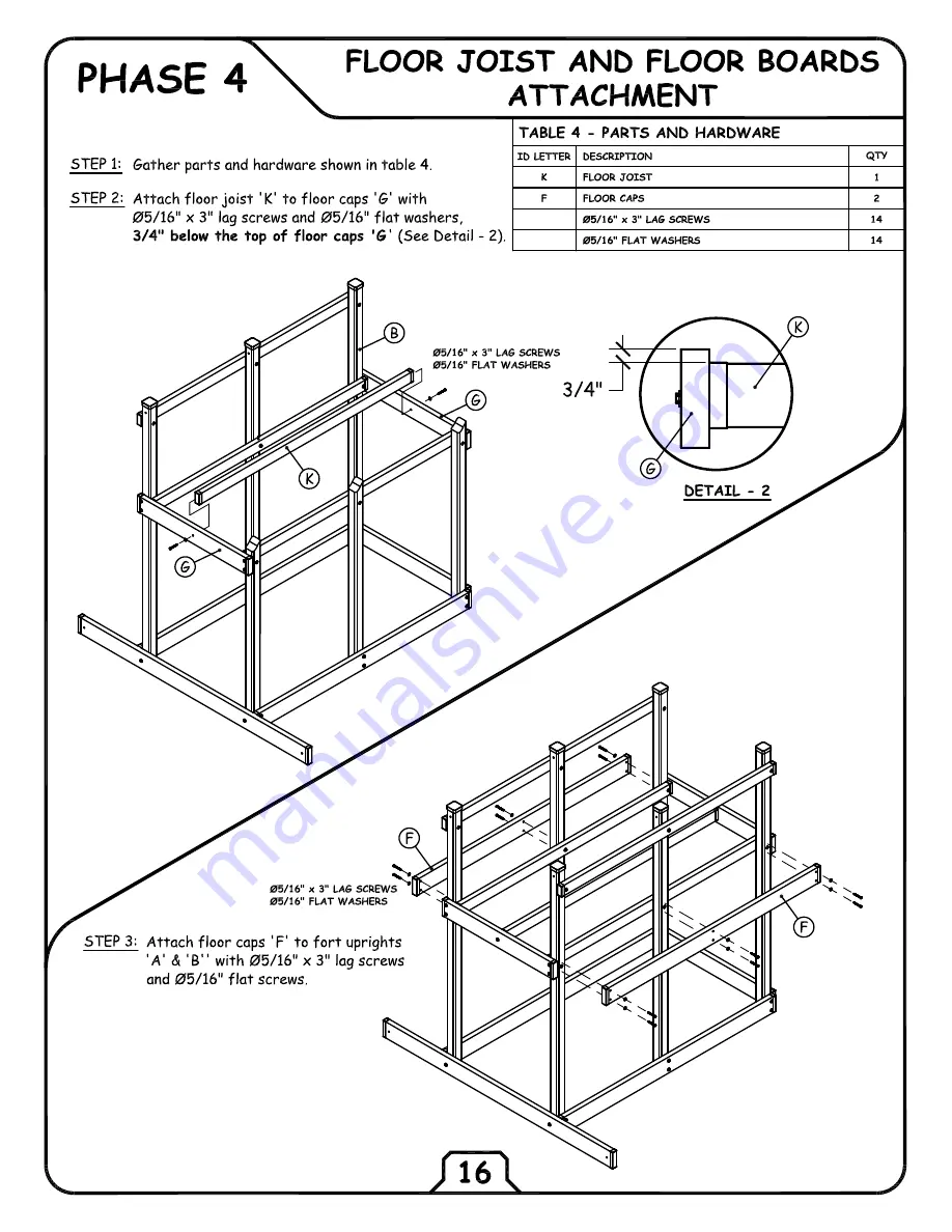 Congo Play MONKEY PLAYSYSTEM FORT Assembly Instructions Manual Download Page 12