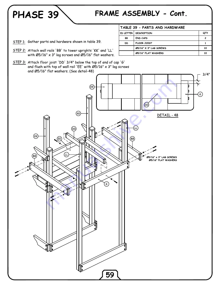 Congo Play MONKEY PLAYSYSTEM TOWER Assembly Instructions Manual Download Page 9