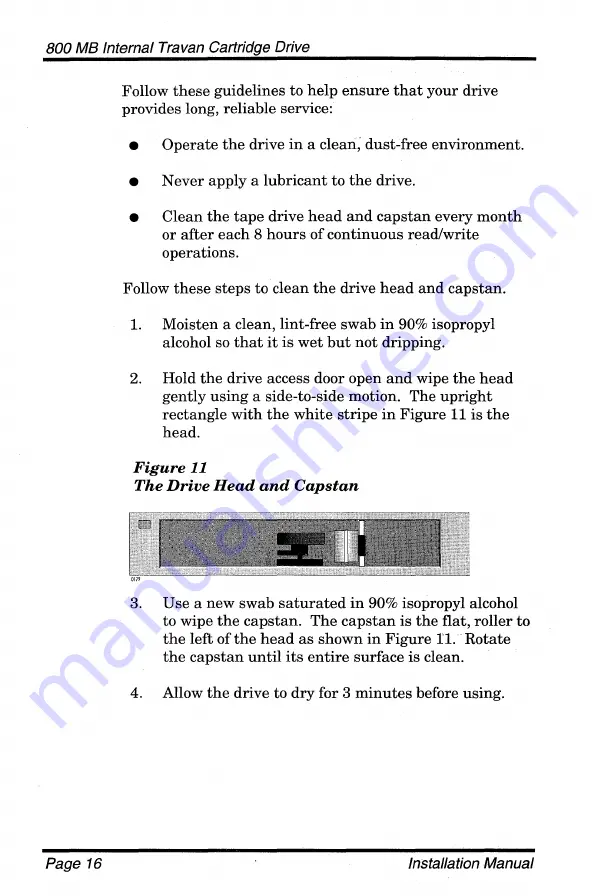 Conner 800 MB Travan Installation Manual Download Page 18