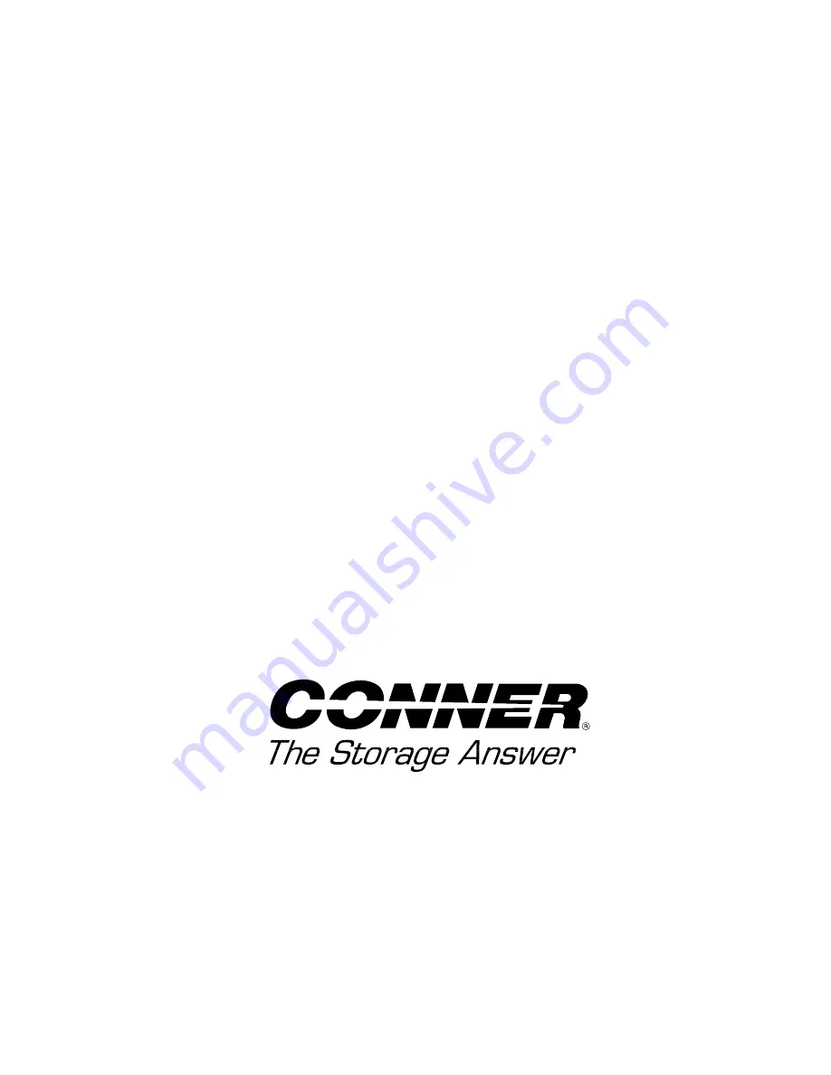 Conner CFP2105 series Product Manual Download Page 1