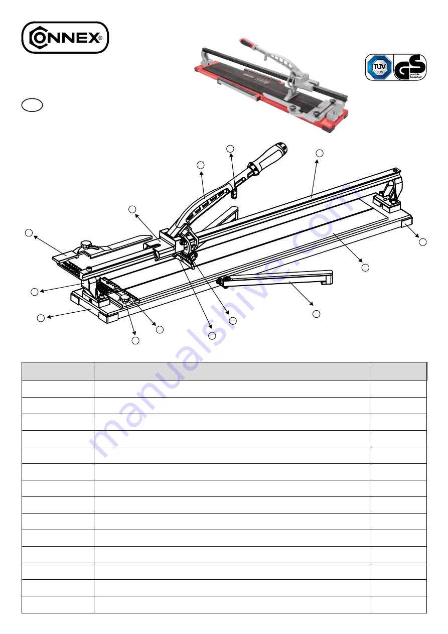 Connex COX790108 Operating Manual Download Page 1