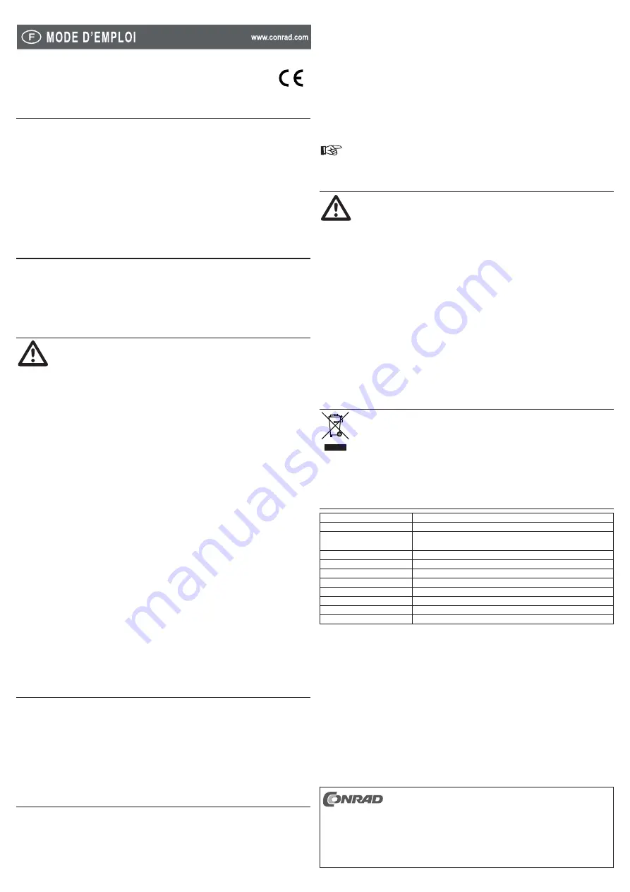 Conrad 88 35 42 Operating Instructions Download Page 3