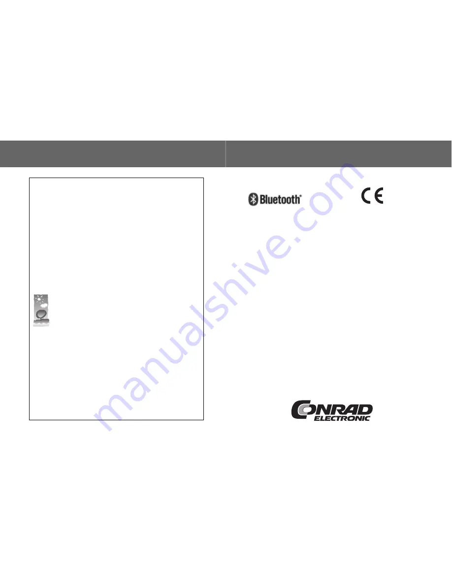 Conrad BT 20S Operating Instructions Manual Download Page 1