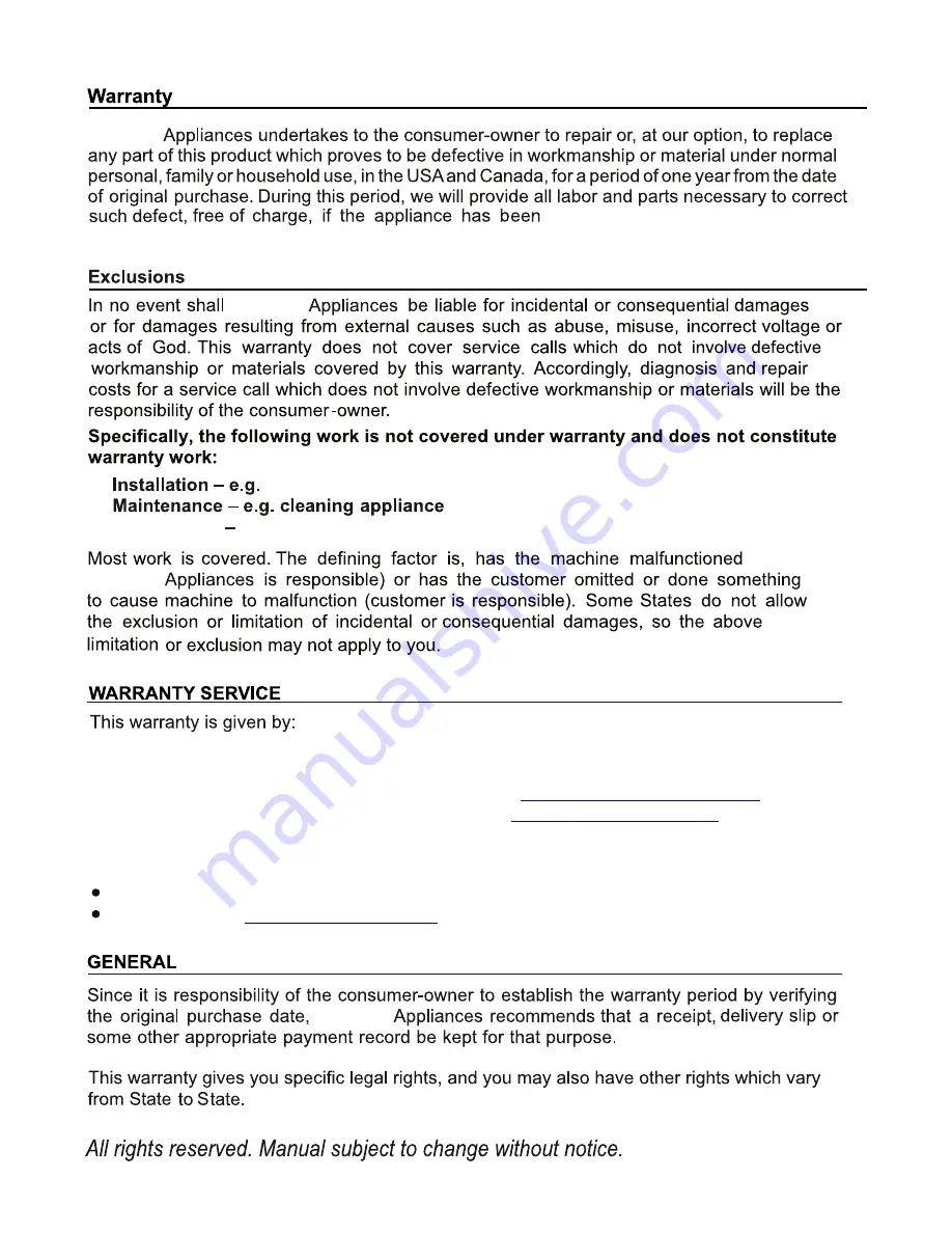 ConServ CREF 26 SS Owner'S Manual Download Page 2