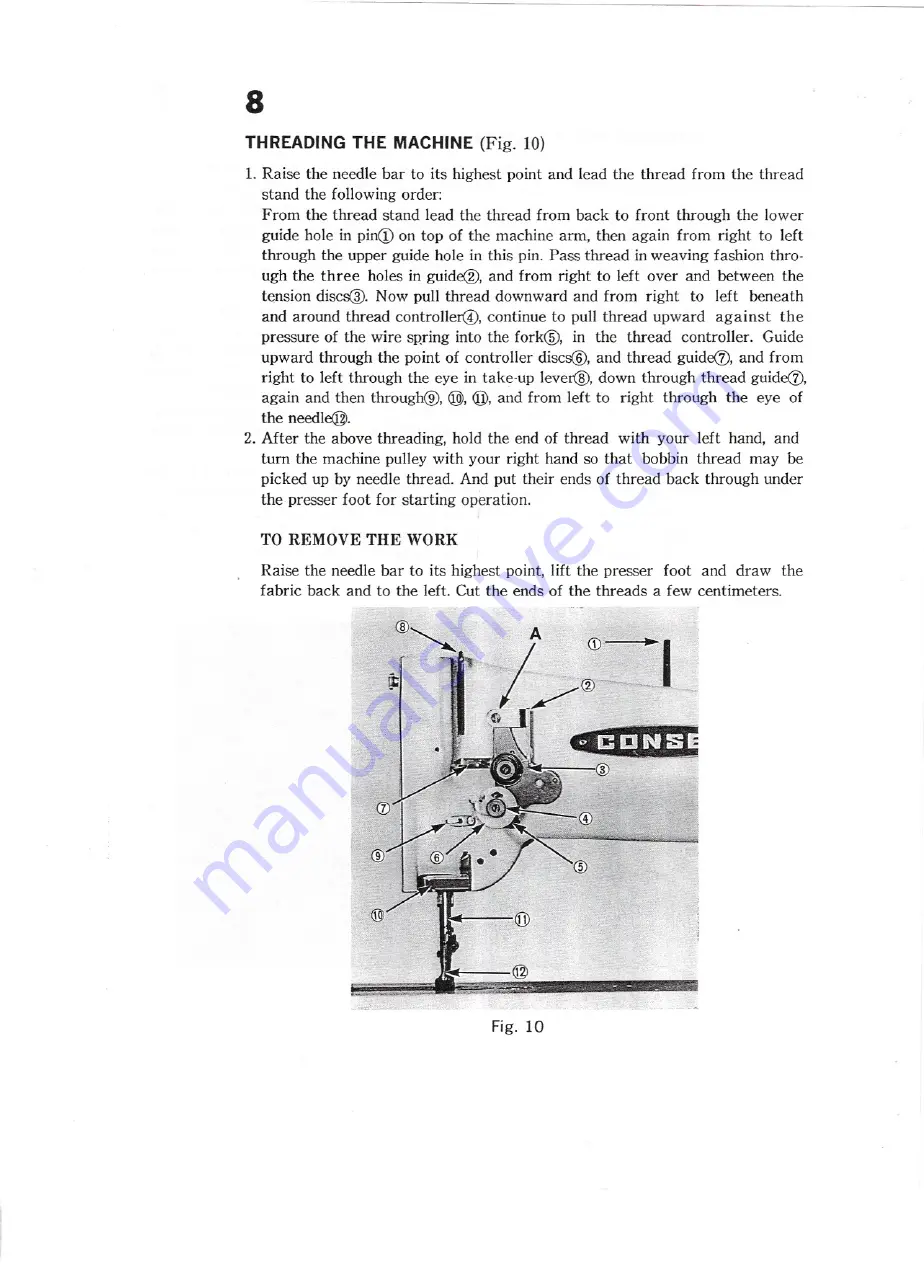 Consew 206R Operating Instructions Manual Download Page 9