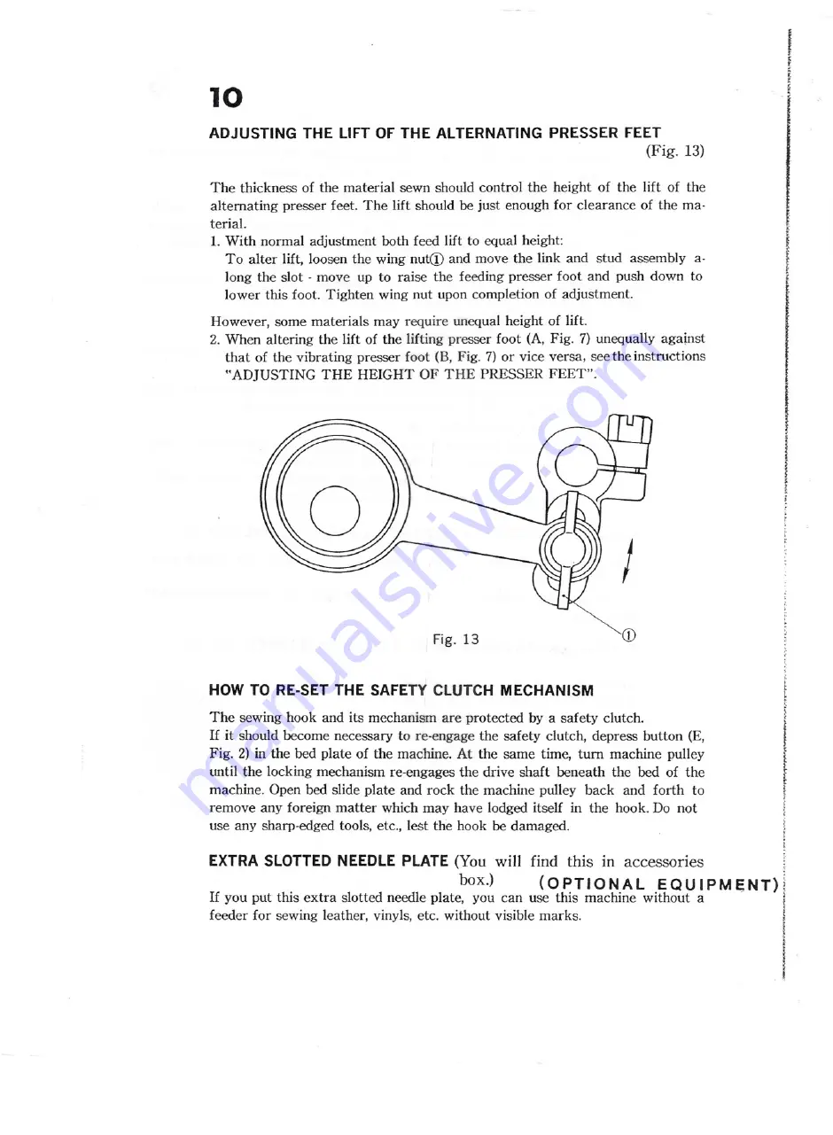 Consew 206R Operating Instructions Manual Download Page 11