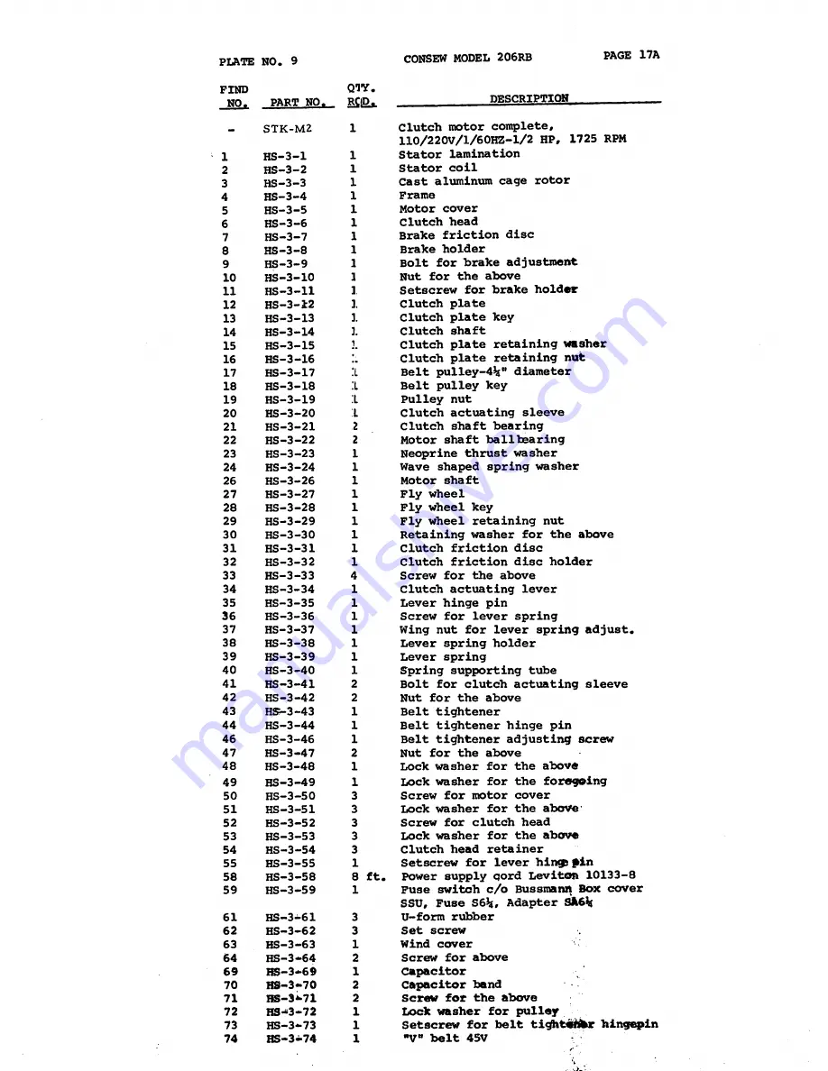 Consew 206RB Operating Instructions Manual Download Page 27