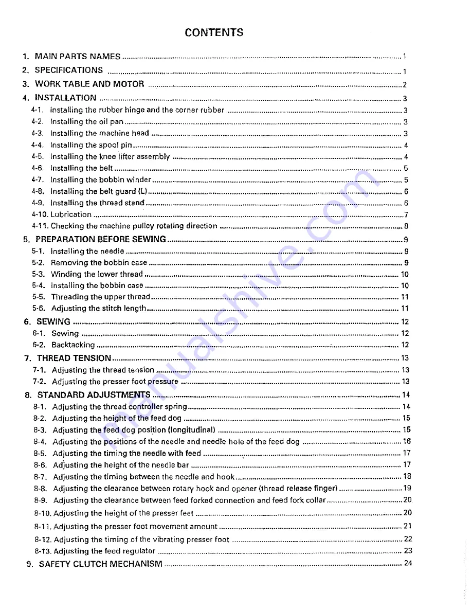 Consew 206RBL-18 Operating Instructions & Parts Book Download Page 2