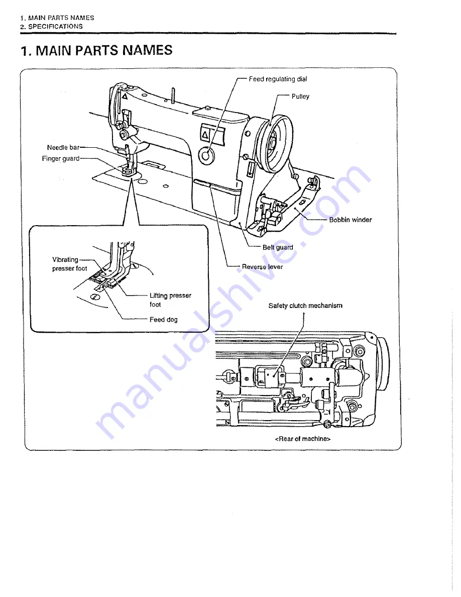 Consew 206RBL-18 Operating Instructions & Parts Book Download Page 3