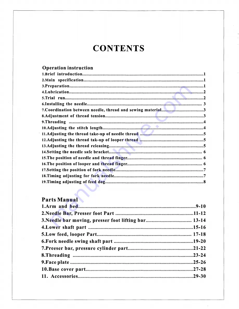 Consew 3421UX5-2 Operating Instructions Manual Download Page 2