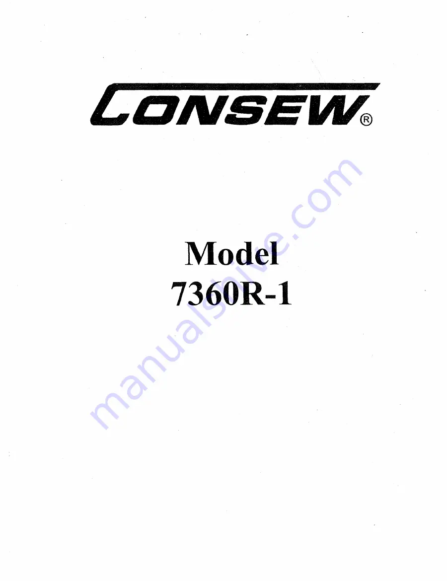 Consew 7360R-1 Manual Download Page 1