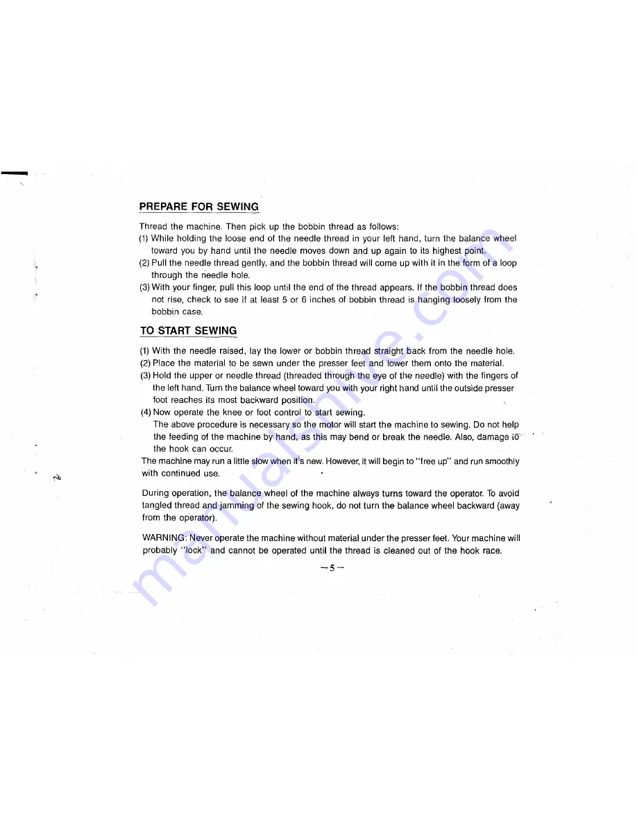 Consew CP206R Instruction Manual Download Page 8