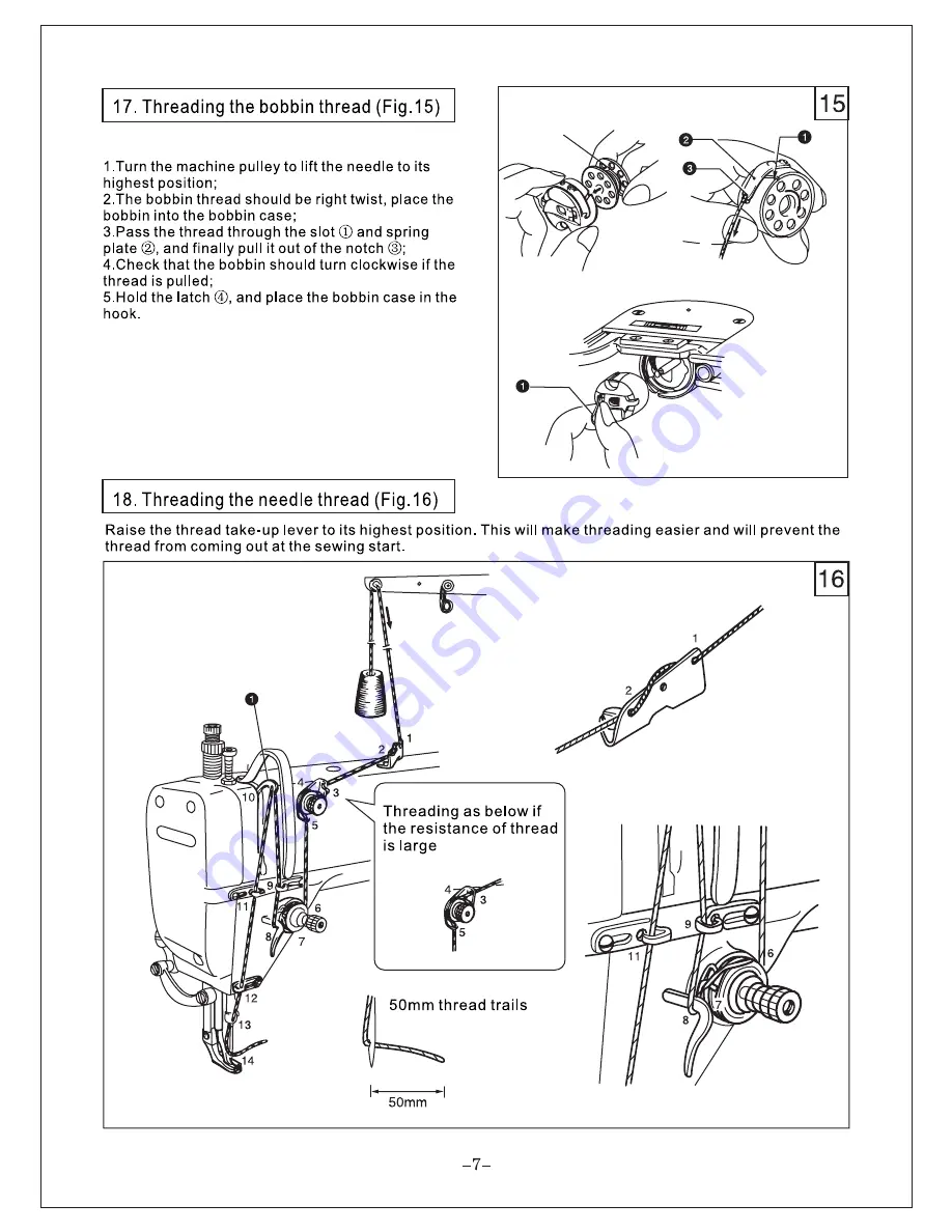 Consew P1206RB-7 Operation Instruction Manual Download Page 10