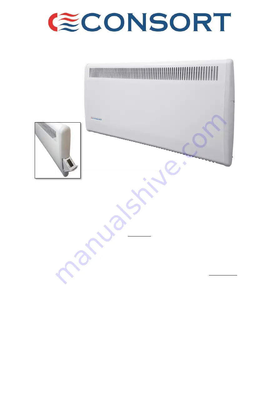 Consort PLE050 Installation & Control Manual Download Page 1