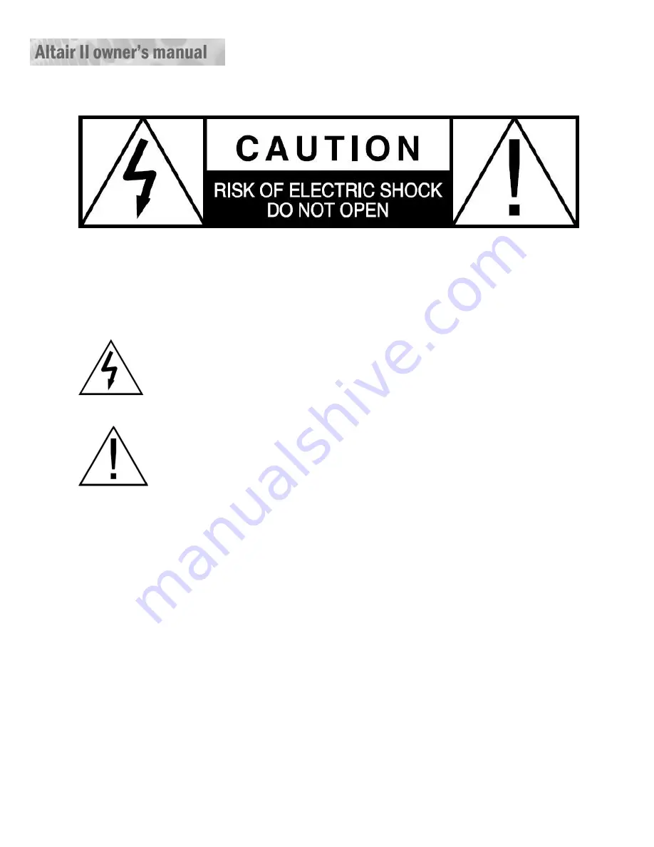 Constellation Altair II Owner'S Manual Download Page 2