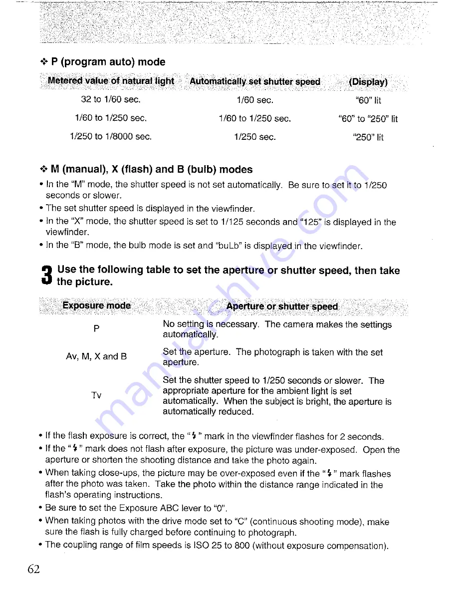 Contax 141000 -  N 1 SLR Camera Instruction Manual Download Page 62