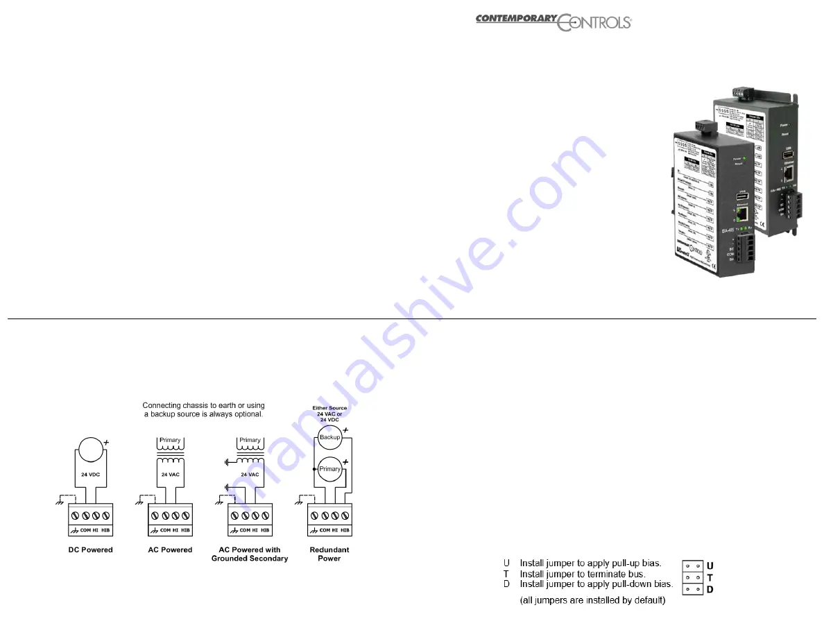 Contemporary Controls BACnet BASrouterLX Installation Manual Download Page 1