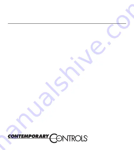 Contemporary Controls EISW Series Installation Manual Download Page 1