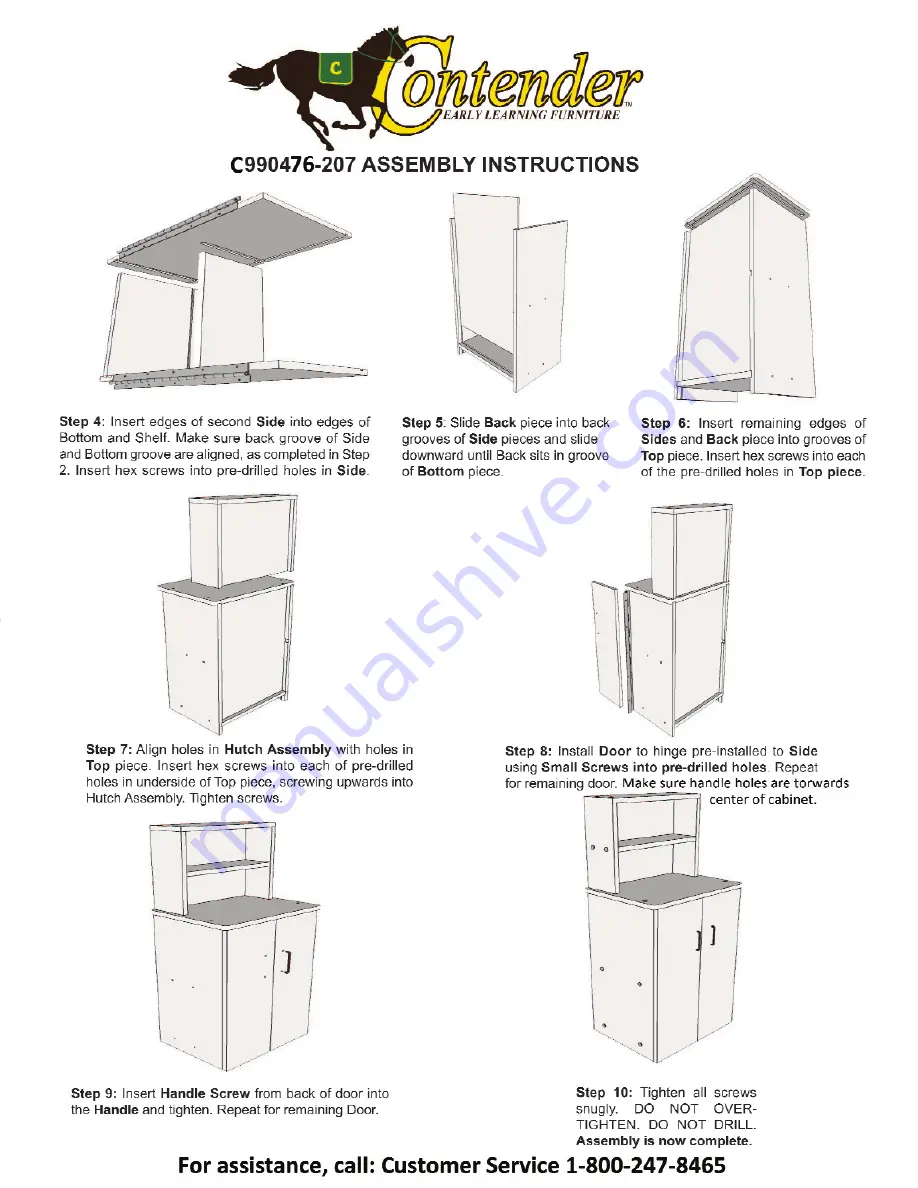 Contender C990476-101 Assembly Instructions Manual Download Page 8