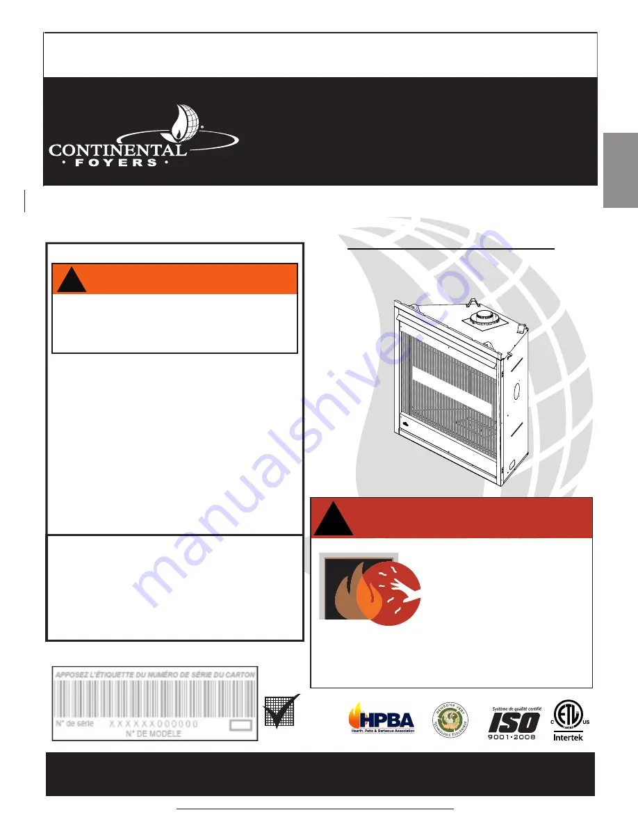 Continental Fireplaces CB42NTR Installation And Operating Instructions Manual Download Page 67